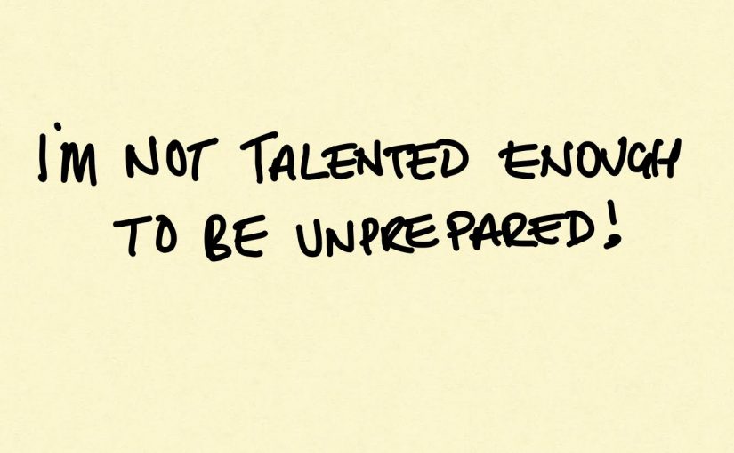 I’m not talented enough